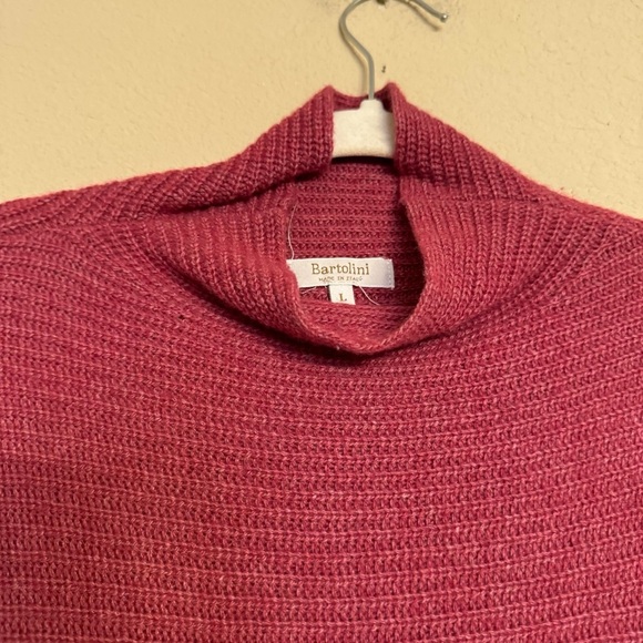 Bartolini Rasberry Pink Made in Italy Sweater Wool Cashmere Size L - Picture 5 of 14
